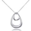 Sterling Silver Double Open Drop Necklace buy online shopping cheap sale