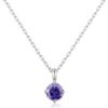 Sterling Silver February (Amethyst) Birthstone Necklace Created with Zircondia® Crystals buy online shopping cheap sale