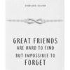 Sterling Silver Friendship Quote Infinity Bracelet buy online shopping cheap sale