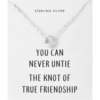 Sterling Silver Friendship Quote Knot Necklace buy online shopping cheap sale