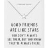 Sterling Silver Friendship Quote Star Necklace buy online shopping cheap sale