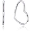 Sterling Silver Heart Hoop Earrings buy online shopping cheap sale
