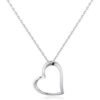 Sterling Silver Heart Pendant Necklace buy online shopping cheap sale