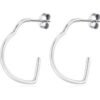 Sterling Silver Hooped Heart Earrings buy online shopping cheap sale