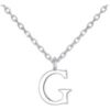 Sterling Silver Initial G Necklace buy online shopping cheap sale