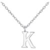 Sterling Silver Initial K Necklace