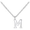 Sterling Silver Initial M Necklace buy online shopping cheap sale
