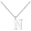 Sterling Silver Initial N Necklace buy online shopping cheap sale