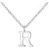 Sterling Silver Initial R Necklace