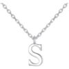 Sterling Silver Initial S Necklace buy online shopping cheap sale
