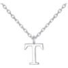 Sterling Silver Initial T Necklace buy online shopping cheap sale