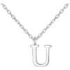 Sterling Silver Initial U Necklace buy online shopping cheap sale