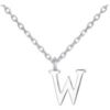 Sterling Silver Initial W Necklace buy online shopping cheap sale