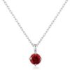 Sterling Silver January (Garnet) Birthstone Necklace Created with Zircondia® Crystals buy online shopping cheap sale