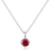 Sterling Silver July (Ruby) Birthstone Necklace Created with Zircondia® Crystals buy online shopping cheap sale