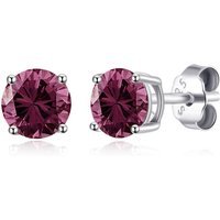 Sterling Silver June (Alexandrite) Birthstone Earrings Created with Zircondia® Crystals