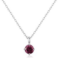 Sterling Silver June (Alexandrite) Birthstone Necklace Created with Zircondia® Crystals