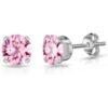 Sterling Silver Light Rose Earrings Created with Zircondia® Crystals buy online shopping cheap sale