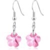 Sterling Silver Light Rose Flower Earrings Created with Zircondia® Crystals buy online shopping cheap sale