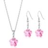 Sterling Silver Light Rose Flower Set Created with Zircondia® Crystals buy online shopping cheap sale