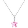 Sterling Silver Light Rose Star Necklace Created with Zircondia® Crystals buy online shopping cheap sale