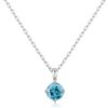 Sterling Silver March (Aquamarine) Birthstone Necklace Created with Zircondia® Crystals buy online shopping cheap sale