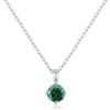 Sterling Silver May (Emerald) Birthstone Necklace Created with Zircondia® Crystals buy online shopping cheap sale
