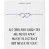 Sterling Silver Mother and Daughter Quote Heart Link Bracelet buy online shopping cheap sale