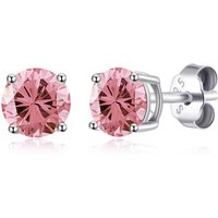 Sterling Silver October (Tourmaline) Birthstone Earrings Created with Zircondia® Crystals