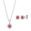 Sterling Silver October (Tourmaline) Birthstone Necklace & Earrings Set Created with Zircondia® Crystals buy online shopping cheap sale