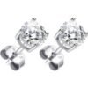 Sterling Silver Round Earrings Created with Zircondia® Crystals buy online shopping cheap sale