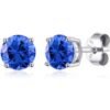 Sterling Silver September (Sapphire) Birthstone Earrings Created with Zircondia® Crystals buy online shopping cheap sale