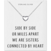 Sterling Silver Sister Heart Necklace with Quote Card buy online shopping cheap sale