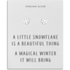 Sterling Silver Snowflake Quote Earrings buy online shopping cheap sale