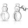 Sterling Silver Snowman Earrings buy online shopping cheap sale
