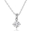 Sterling Silver Solitaire Necklace Created with Zircondia® Crystals buy online shopping cheap sale