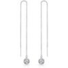 Sterling Silver Thread Earrings Created with Zircondia® Crystals buy online shopping cheap sale