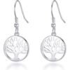 Sterling Silver Tree of Life Drop Earrings buy online shopping cheap sale