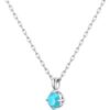 Sterling Silver Turquoise Necklace Created with Zircondia® Crystals buy online shopping cheap sale