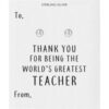 Sterling Silver World's Greatest Teacher Sphere Earrings buy online shopping cheap sale