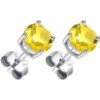 Sterling Silver Yellow Earrings Created with Zircondia® Crystals buy online shopping cheap sale