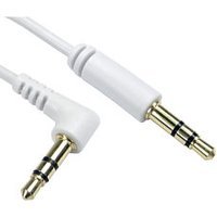 Straight to Angled 3.5mm Stereo Jack Cable 3m White