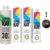 Super Kay 7.00 Blond Permanent Hair Color Cream - 9%/30 Volume Developer