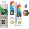 Super Kay 8.00 Light Blond Permanent Hair Color Cream - 9%/30 Volume Developer