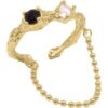Sutton Hammered Chain Layer Ring | 18K Gold Plated buy online shopping cheap sale