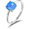 Synthetic Blue Opal Adjustable Ring buy online shopping cheap sale