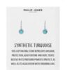 Synthetic Turquoise Drop Earrings with Quote Card buy online shopping cheap sale