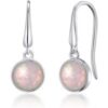 Synthetic White Opal Drop Earrings buy online shopping cheap sale
