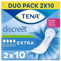 Tena Discreet Extra Duo Pack Incontinence Pad (2×10)