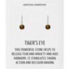 Tiger's Eye Drop Earrings with Quote Card buy online shopping cheap sale